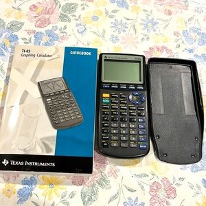 TI-83 Graphing calculator, Programmable, split screen statistics financial func.
